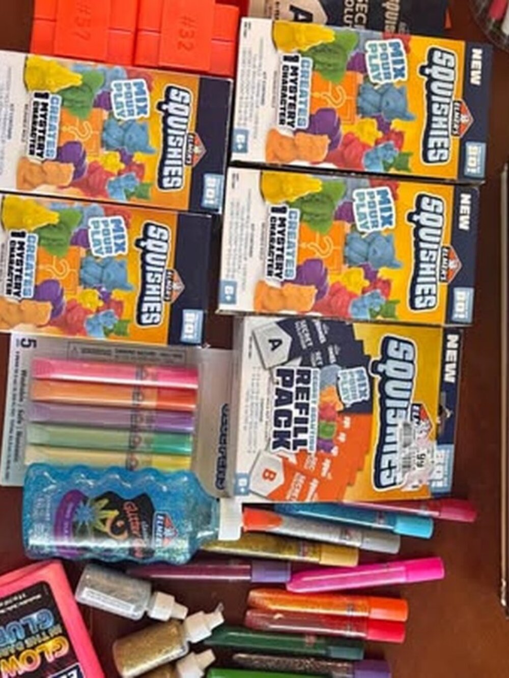 Elmers Glue Squishies Lot - 4 Single Character Kits, 4 Molds, Refills and Glue